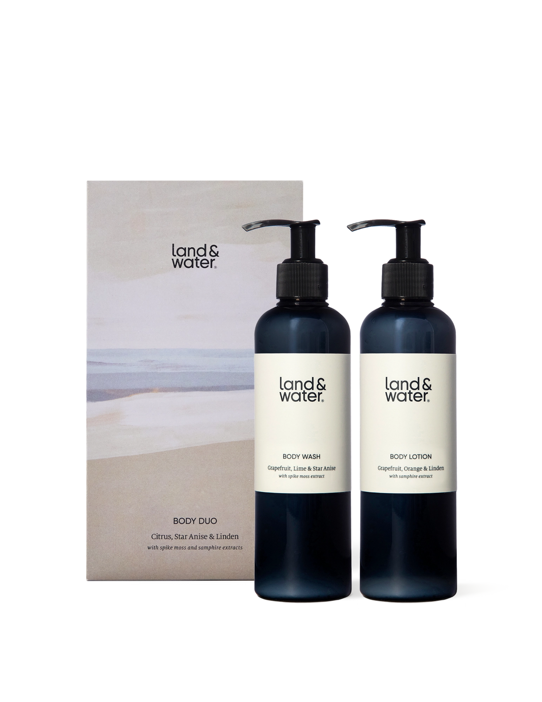 Showing packaging for Body Duo gift set