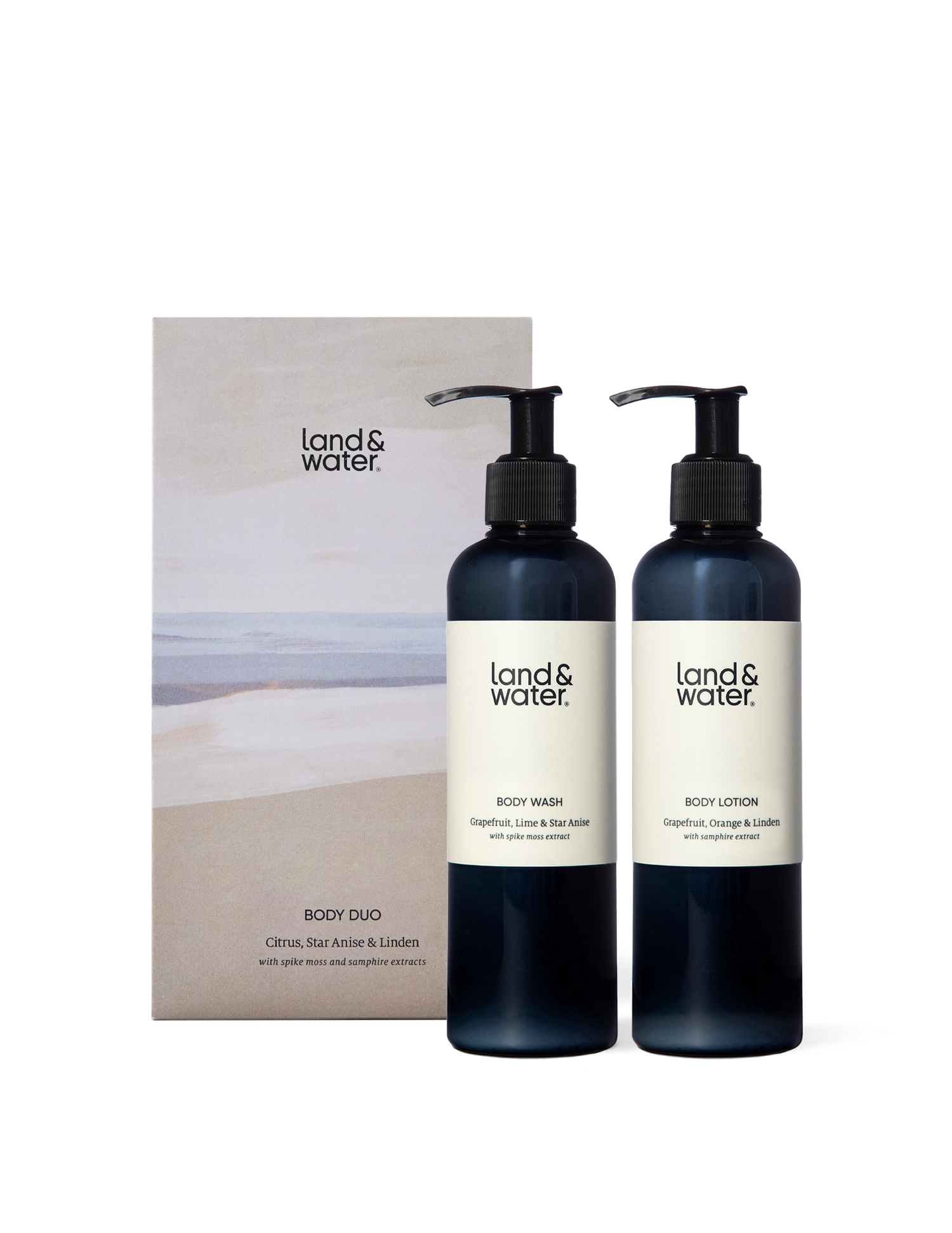 Showing packaging for Body Duo gift set