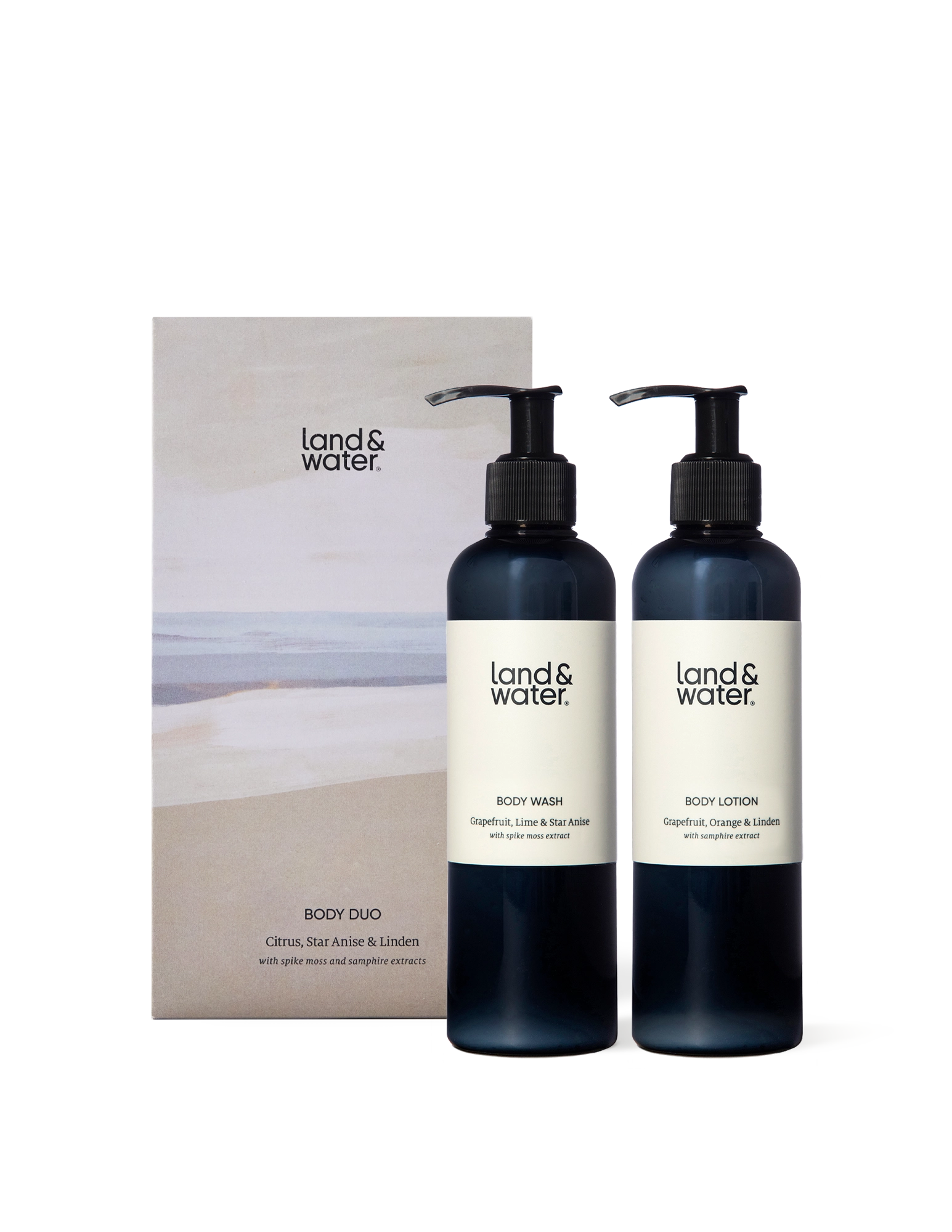 Showing packaging for Body Duo gift set