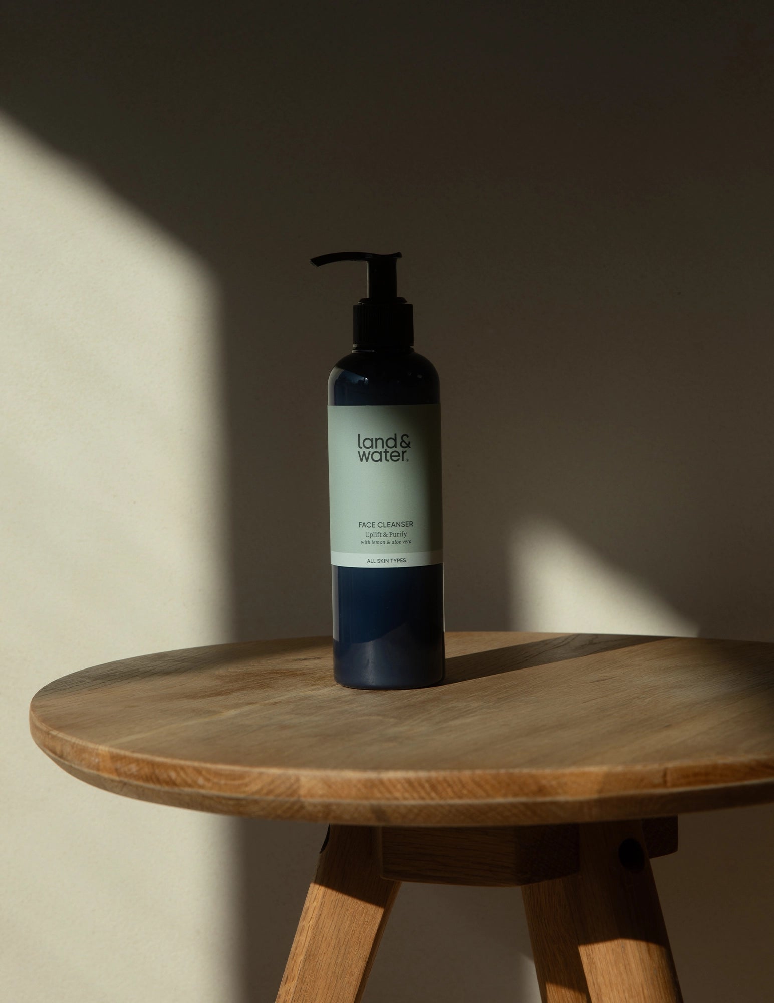 Face Cleanser on a wooden table