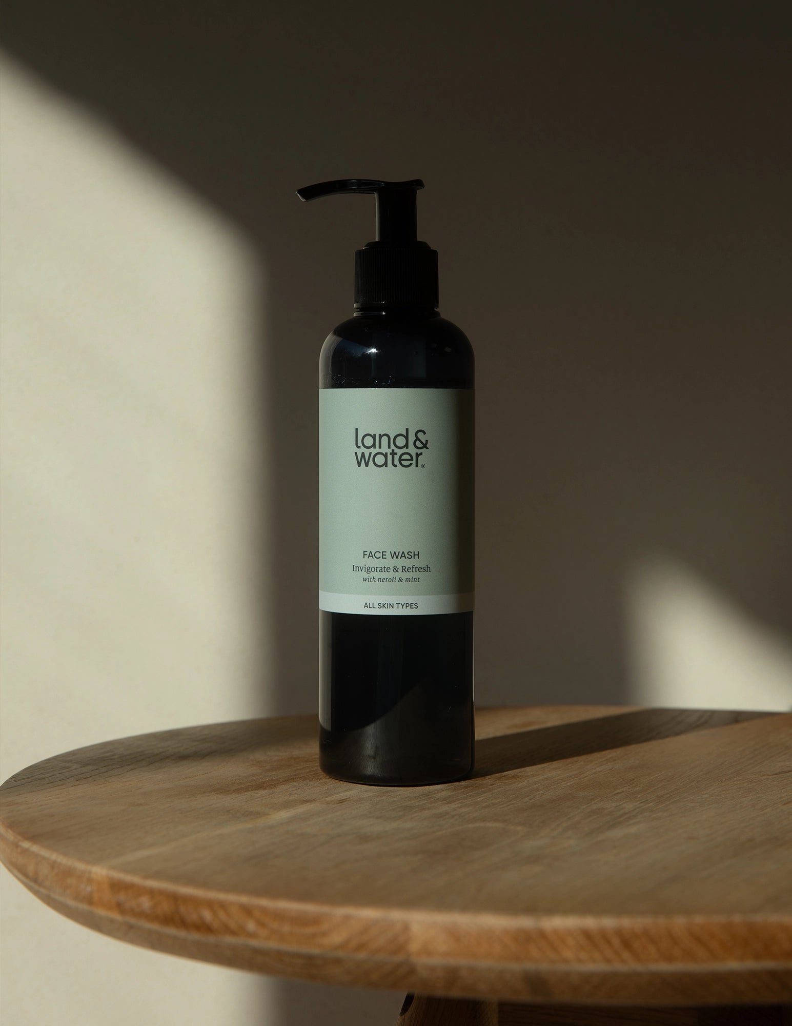 Face Wash on a wooden table