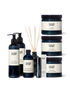 land&water candle, salt scrub, bath salts, pulse point oil, reed diffuser, bath & body oil, body wash, body lotion.
