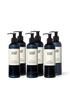 Hand wash, hand lotion, body wash, body lotion, shampoo, conditioner.