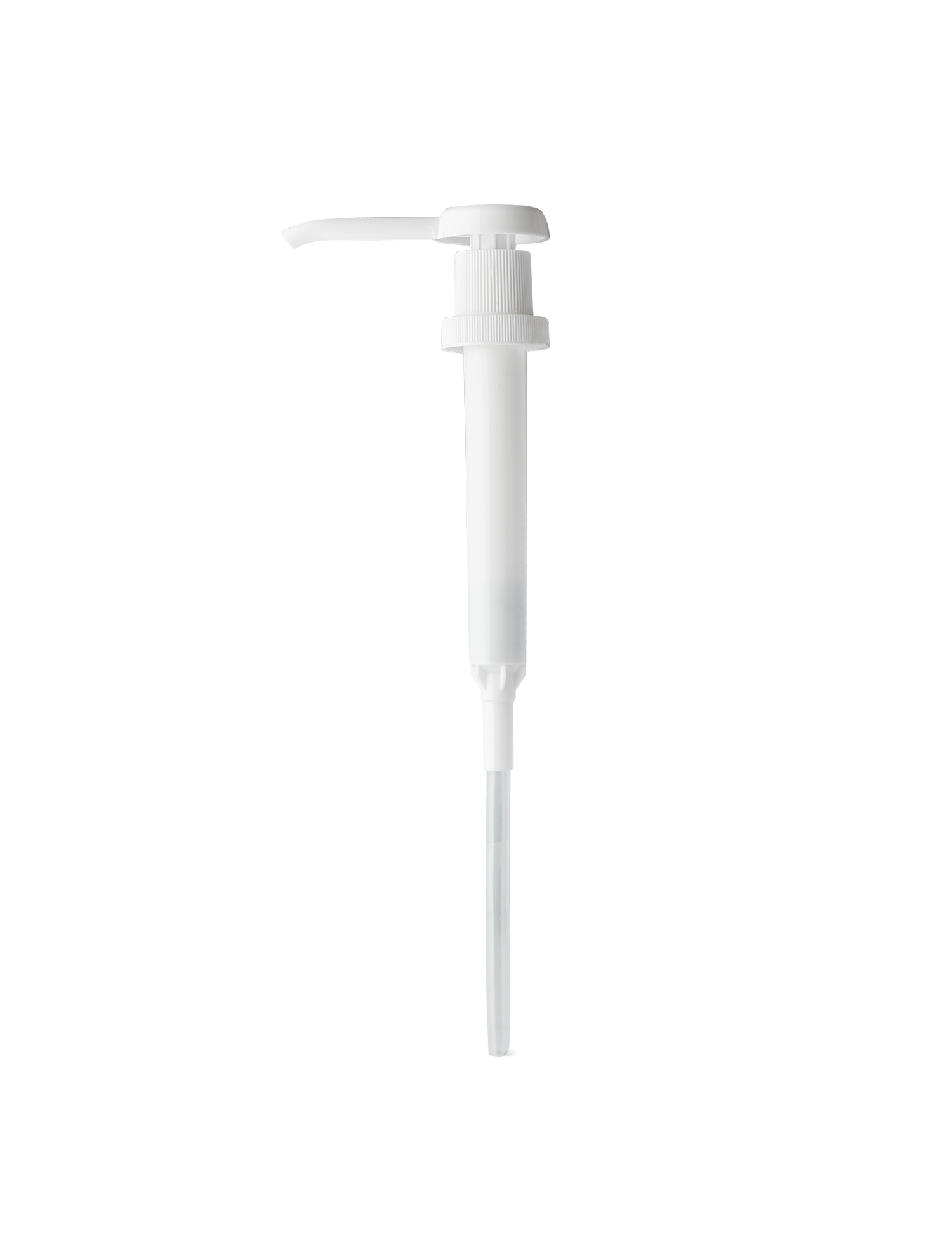 A white plastic pump dispenser designed for dispensing 5L liquids.