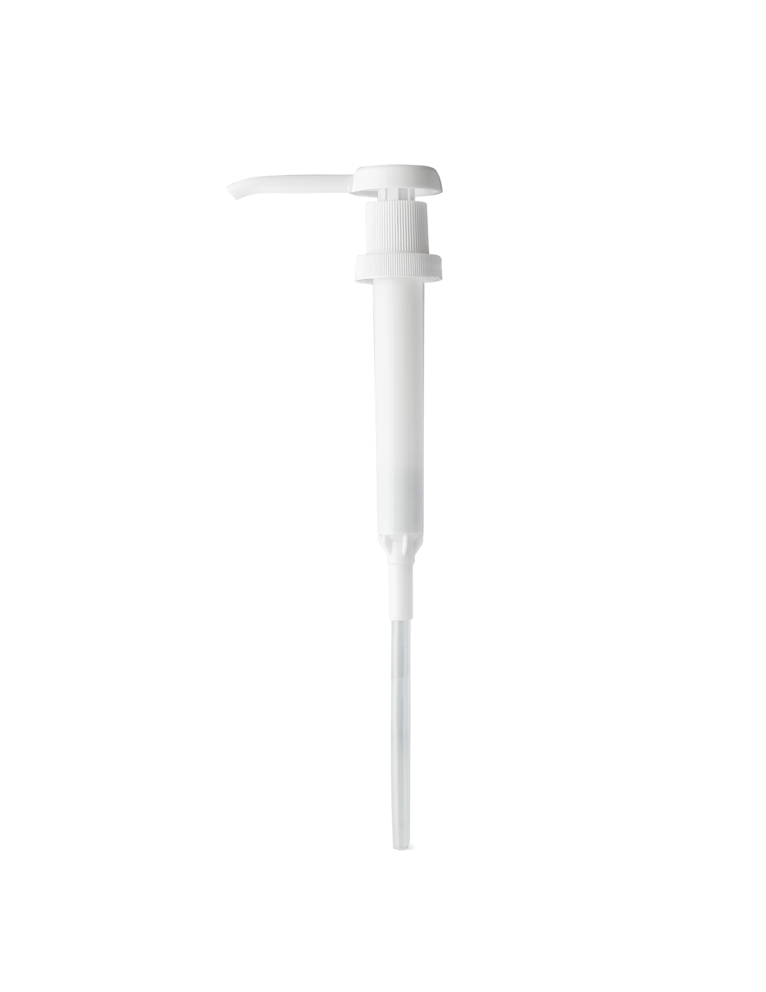 A white plastic pump dispenser designed for dispensing 5L liquids.