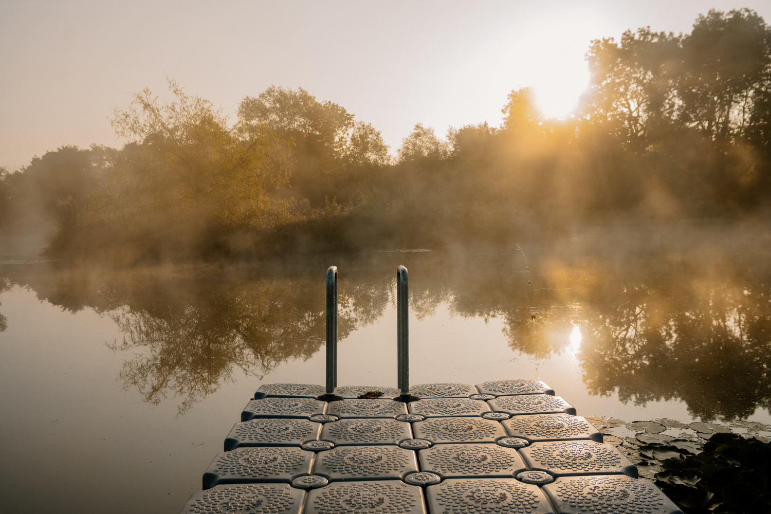 A lake in a forest, for swimming