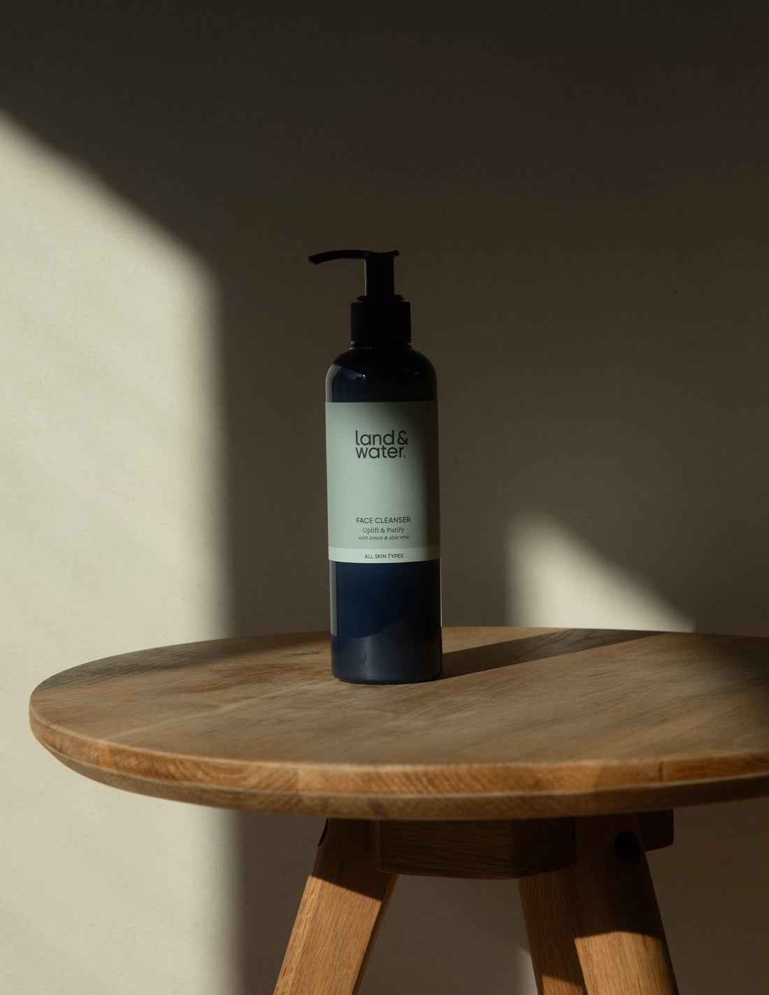 Face Cleanser on a wooden table